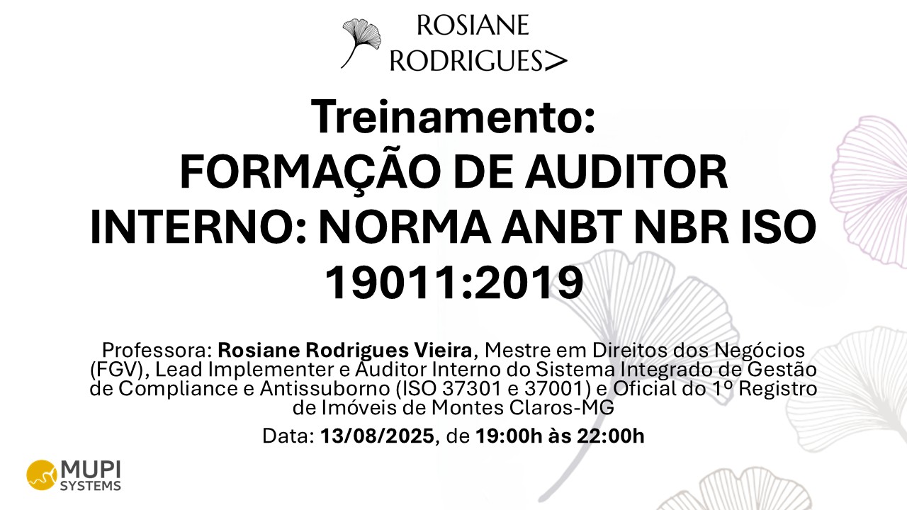 Formação de Auditor Interno: Norma ANBT NBR ISO 19011:2019