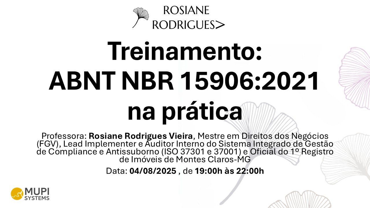 Treinamento - ABNT NBR 15906:2021 na prática